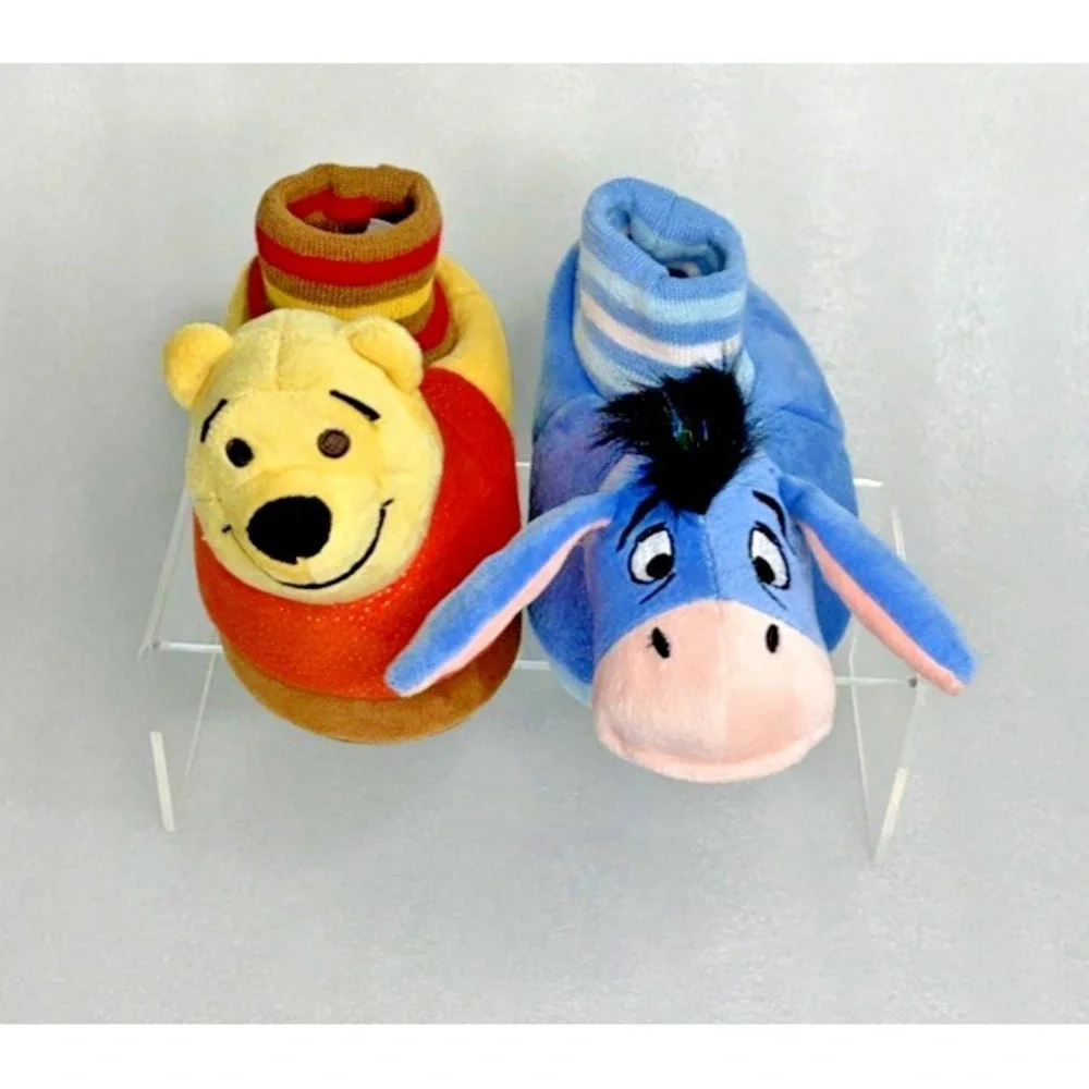 Disney Winnie The Pooh &‎ Eeyore Character Slippers Toddler Size 7/8 NEW